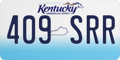 KY license plate 409SRR