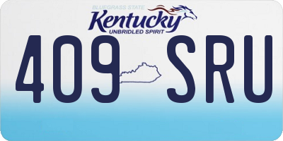KY license plate 409SRU