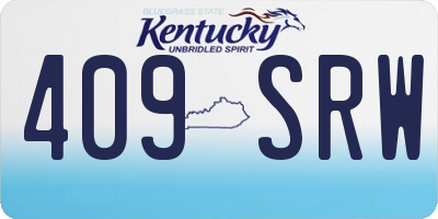 KY license plate 409SRW