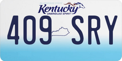 KY license plate 409SRY