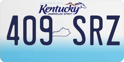 KY license plate 409SRZ