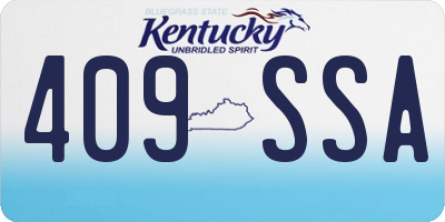 KY license plate 409SSA