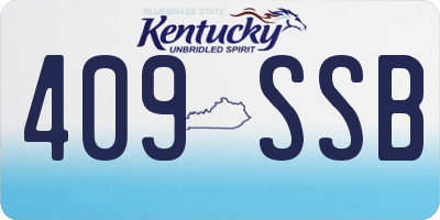 KY license plate 409SSB