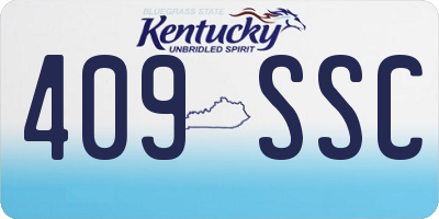 KY license plate 409SSC