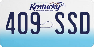 KY license plate 409SSD