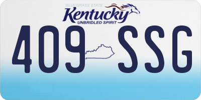 KY license plate 409SSG