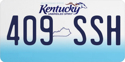 KY license plate 409SSH