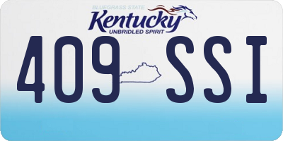 KY license plate 409SSI