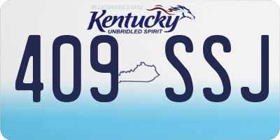 KY license plate 409SSJ