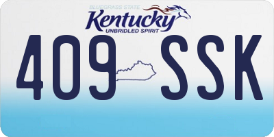KY license plate 409SSK