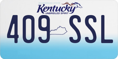 KY license plate 409SSL