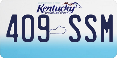 KY license plate 409SSM