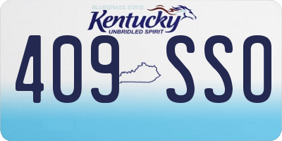 KY license plate 409SSO