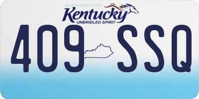 KY license plate 409SSQ