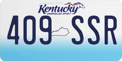 KY license plate 409SSR