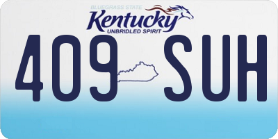 KY license plate 409SUH