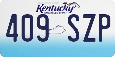 KY license plate 409SZP