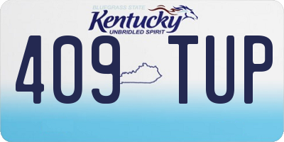 KY license plate 409TUP