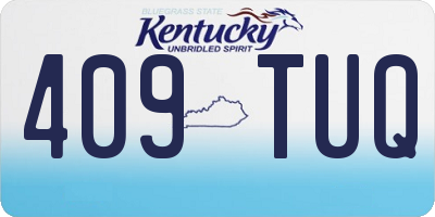 KY license plate 409TUQ