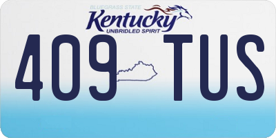 KY license plate 409TUS