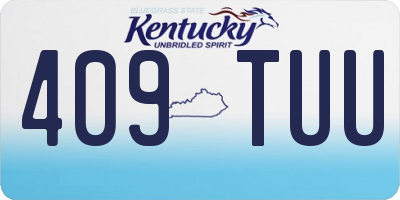 KY license plate 409TUU