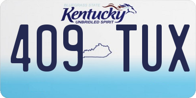 KY license plate 409TUX