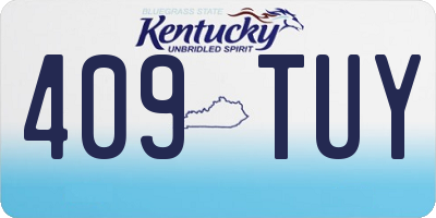 KY license plate 409TUY