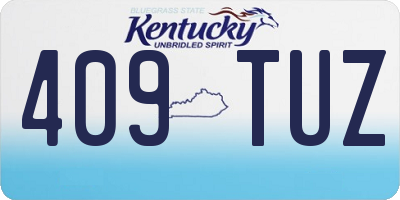 KY license plate 409TUZ