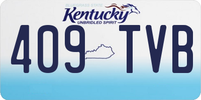 KY license plate 409TVB