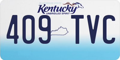 KY license plate 409TVC