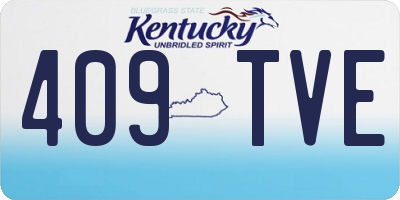 KY license plate 409TVE