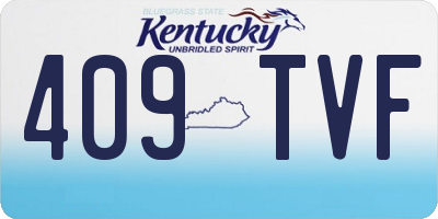 KY license plate 409TVF