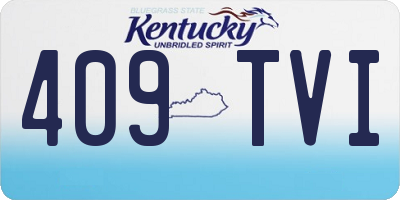 KY license plate 409TVI