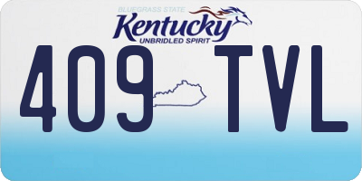 KY license plate 409TVL