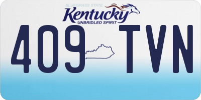 KY license plate 409TVN