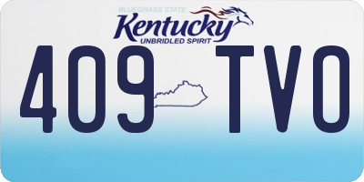KY license plate 409TVO
