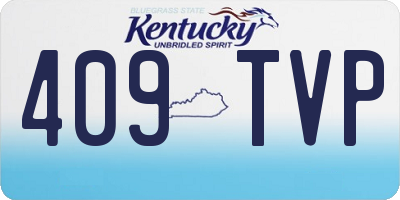 KY license plate 409TVP
