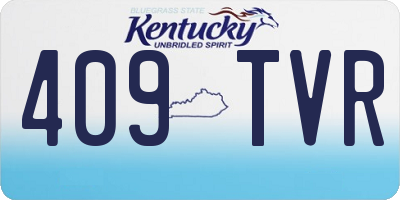 KY license plate 409TVR