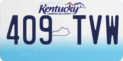 KY license plate 409TVW