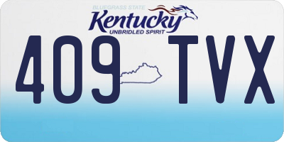 KY license plate 409TVX