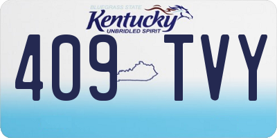 KY license plate 409TVY