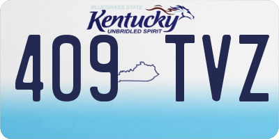 KY license plate 409TVZ