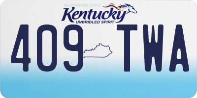 KY license plate 409TWA