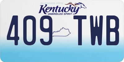 KY license plate 409TWB