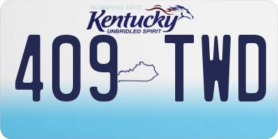 KY license plate 409TWD