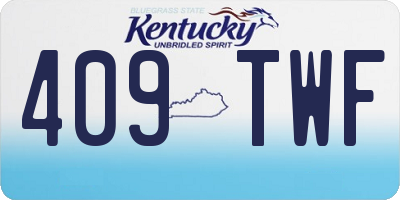 KY license plate 409TWF