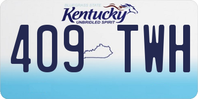 KY license plate 409TWH