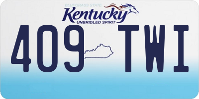 KY license plate 409TWI