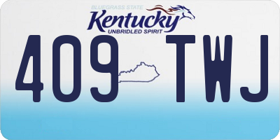 KY license plate 409TWJ