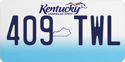 KY license plate 409TWL
